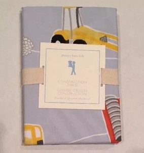 Pottery Barn Kids Construction Sham Standard Pillowcase Blue Boys