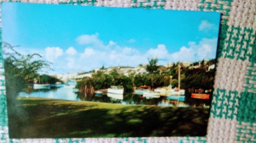 VINTAGE POST CARD A QUIET HAVEN HAMILTON HARBOUR SCENIC BERMUDA - Picture 9 of 11