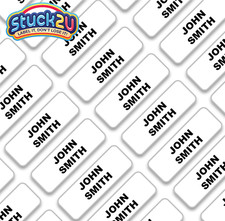 20 Stick on Clothing Name Labels Clothes School Uniform Care Home Kids Children'