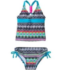 JANTZEN Multicolor Geometric Print Tankini Set for Toddler Girls 4T NWT