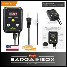 Versatile Digital Heat Mat Thermostat with LCD for Plants, Reptiles, and Brewing