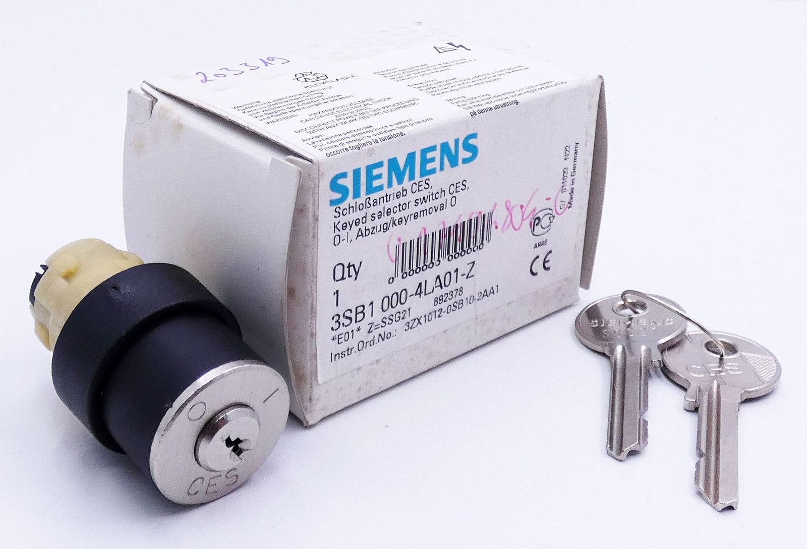 Siemens 3SB1 000-4LA01-Z E-Stand: 01 Lock Drive CES -Unused/Original Packaging-