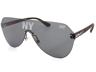 Superdry Monovector Visor Sonnenbrille mattschwarz mit dunkelgrauen CAT.3-Gläsern 127
