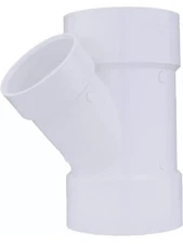 Charlotte Pipe 6 in. x 6 in. x 4 in. PVC DWV WYE Reducing