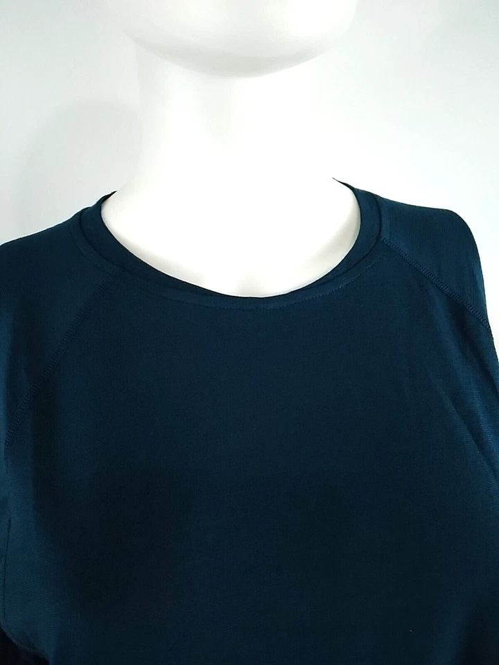 Smartwool Mujer Bicicleta de Montaña Manga 3/4 Jersey Azul Crepúsculo Mediano 02743-G74 Foto 2 de 4