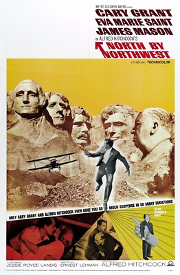 North by Northwest 1959 Retro Filmplakat A0-A1-A2-A3-A4-A5-A6-MAXI 657