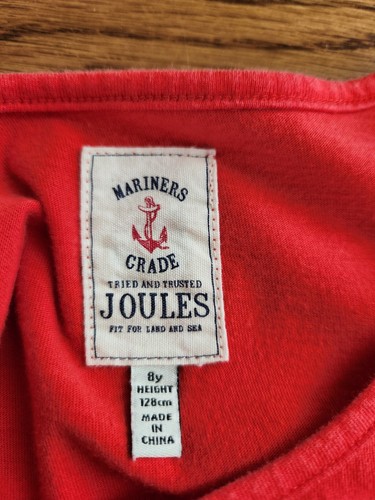 JOULES Girls 8 Nautical Sundress Orange Blue Cream - Picture 3 of 7