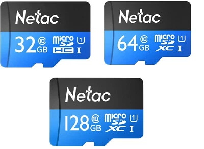 NETAC Speicherkarte MicroSD HC 32 64 128 256 GB U1 für Samsung Galaxy A3 2017 A5 2017