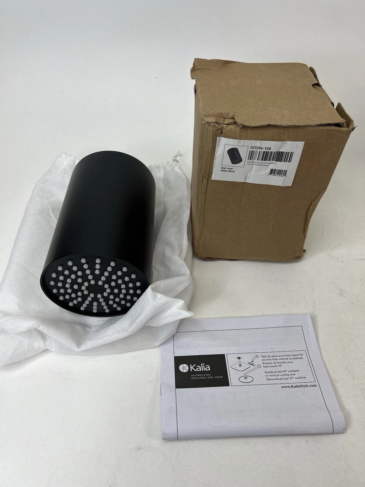 Kalia FOLO Round Showerhead Matte Black ***READ***