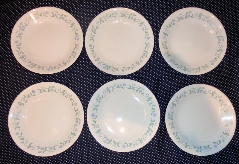 Set of 6 Corning Ware Corelle COUNTRY COTTAGE Bread & Butter Plates 6-3/4" Wide
