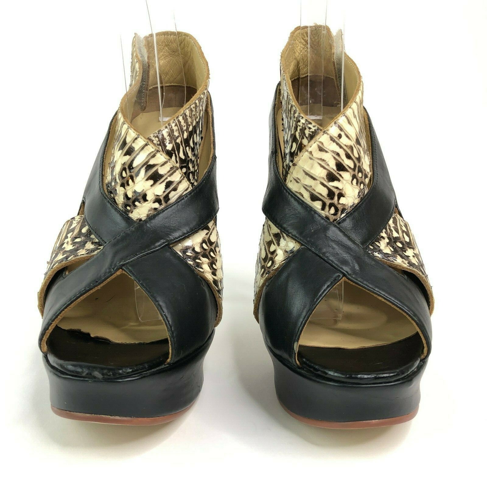 Nicholas Kirkwood Snakeskin Python Platform Peept… - image 3