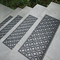 Rubber-cal Azteca Indoor Outdoor Stair Treads Rubber Step Mats, 9.75 By 29.75-in Rubber-cal Azteca Indoor Outdoor Stair Treads Rubber Step Mats, 9.75 By 29.75-in