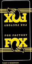 Fox Shox Heritage Decal/Sticker FLOAT Factory Reservoir 95 x 45mm Yellow