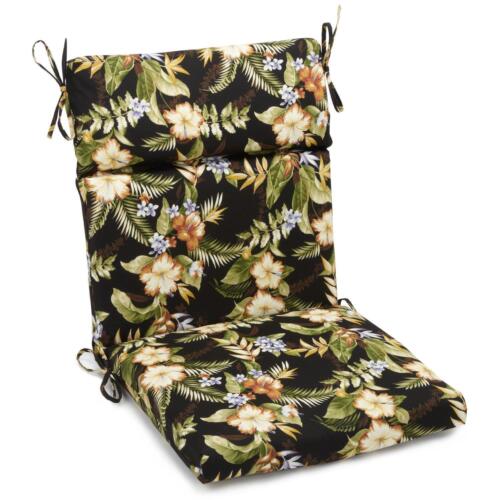 Blazing Needles Spun Polyester Outdoor Squared Seat/Back Chair Cushion
