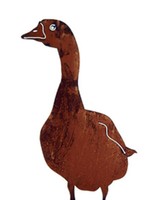 Gartenstecker Gans Im Rost Design, Rostfigur FüR Den Garten, Gartendeko, Metalld