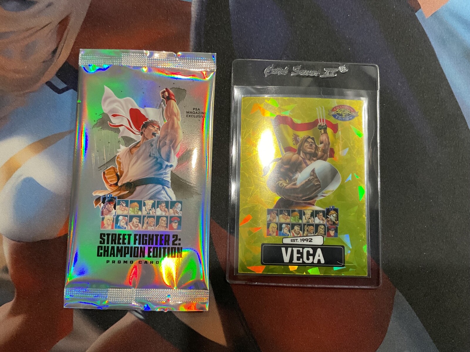 PSA Street Fighter 2: Champion Edition Promo Card Vega 02/25# Gold Ice