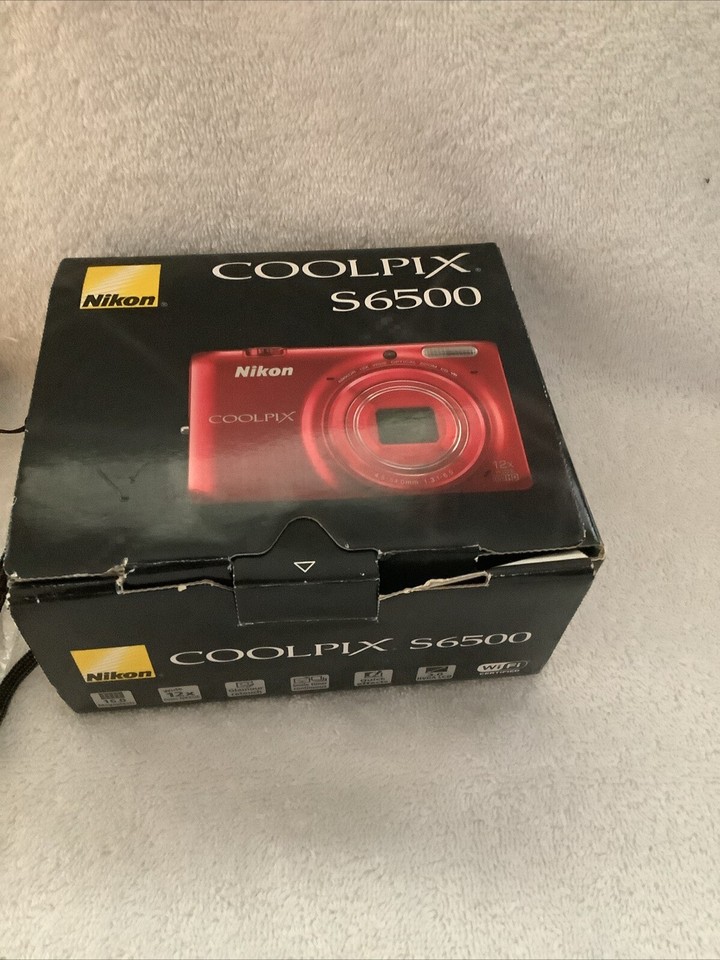 NIKON COOLPIX S6500 16MP 12x ZOOM Digital CAMERA RED Wont Power On eBay