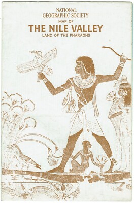 1965-5 May Vintage The NILE VALLEY EGYPT  National Geographic Map School (345)