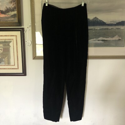Carlisle Black Velvet Dress Pants Womens Sz 12 A998 | eBay