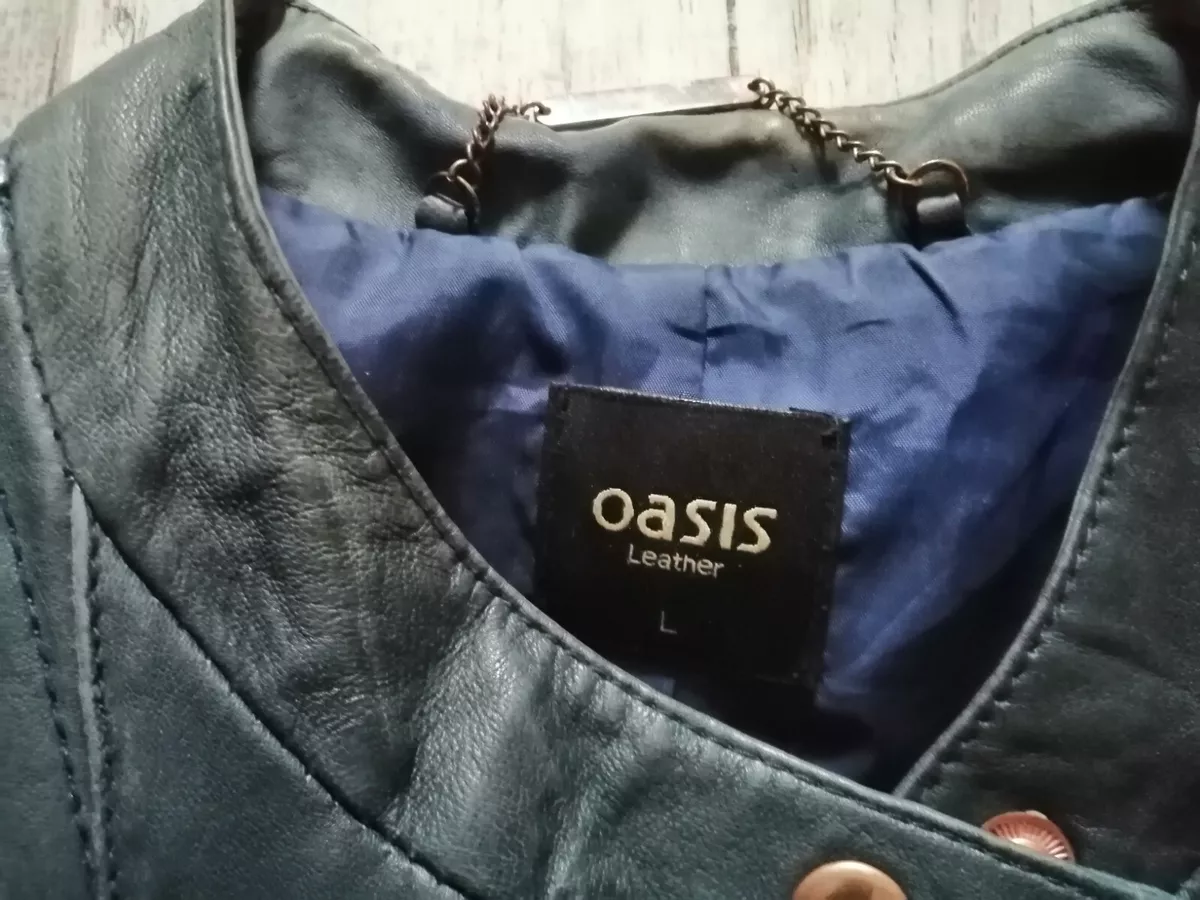 Oasis leather biker clearance jacket