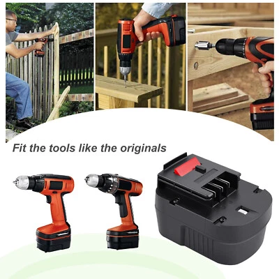 TECMANA 12V 5000mAh Ni-MH Battery For Black & Decker HPB12 A12 A12EX A1712 FS120B FSB12