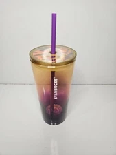 Starbucks Glass Cold Beverage Cup 2024 Discontinued Grande Retro Style Ombré