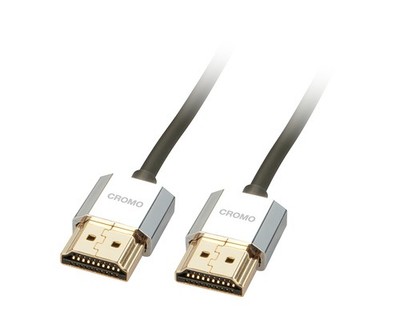 Lindy 1 m Cromo Slim High Speed HDMI Kabel mit Ethernet. Kabellänge: 1 m Anschluss
