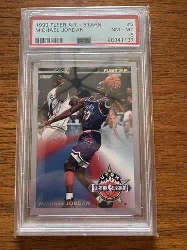 1993 Fleer All Stars Michael Jordan #5 PSA 8 Bulls GOAT
