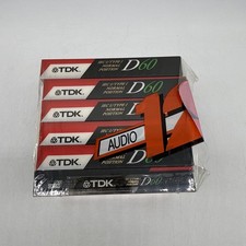 Lot 6 TDK D60 Blank Cassette Tapes IECI/Type I -- Open Box