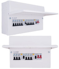 BG Consumer Unit CFUDP16610A Populated 5+5 18th Edition 2 x RCD 10 x MCBs Unit
