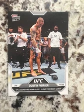2025 TOPPS NOW UFC 318 CARD DUSTIN POIRIER #23 LEGEND LAYS DOWN GLOVES CAREER