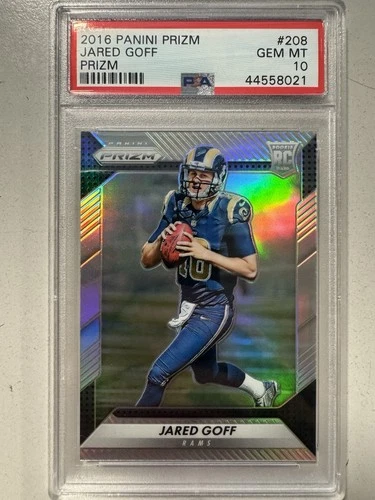 2016 Panini Prizm - Rookie Jared Goff #208 Silver Prizm (RC) PSA GEM MINT 10