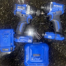 Kobalt Drill 1/4" Impact Driver Kit with 24V Battery, and Charger