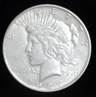 1927-d peace silver dollar ~