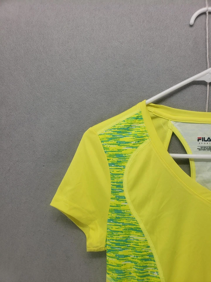 Camisa Fila Sport Correr Mujer XS Manga Corta Atlética Top Camiseta Poliéster Foto 2 de 4