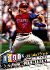 2020 Topps Decades' Best #DB64 Roger Clemens Toronto Blue Jays