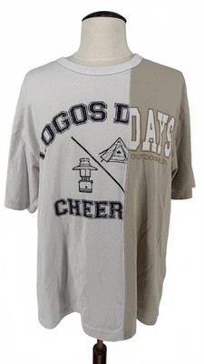 Logos Days T-Shirt - einzigartiges halbes und halbes Design - Größe LL