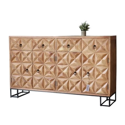Sideboard LOURES Vollholz Kommode außergewöhnliches Design Mangoholz massiv - Bild 1 von 4