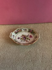 Antique Carl Thieme Dresden Hand Painted Reticulated Porcelain Bowl