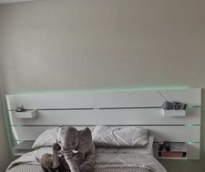 IKEA Nordli Wooden Bed Frame Double, white, in Excellent Condition