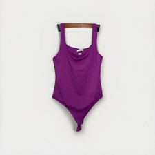 Aritzia Babaton Contour Square Neck Tank Top Purple Bodysuit Size Large