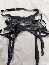 Y2K VINTAGE Victoria's Secret Black Lace Garter Belt Sz XS/S
