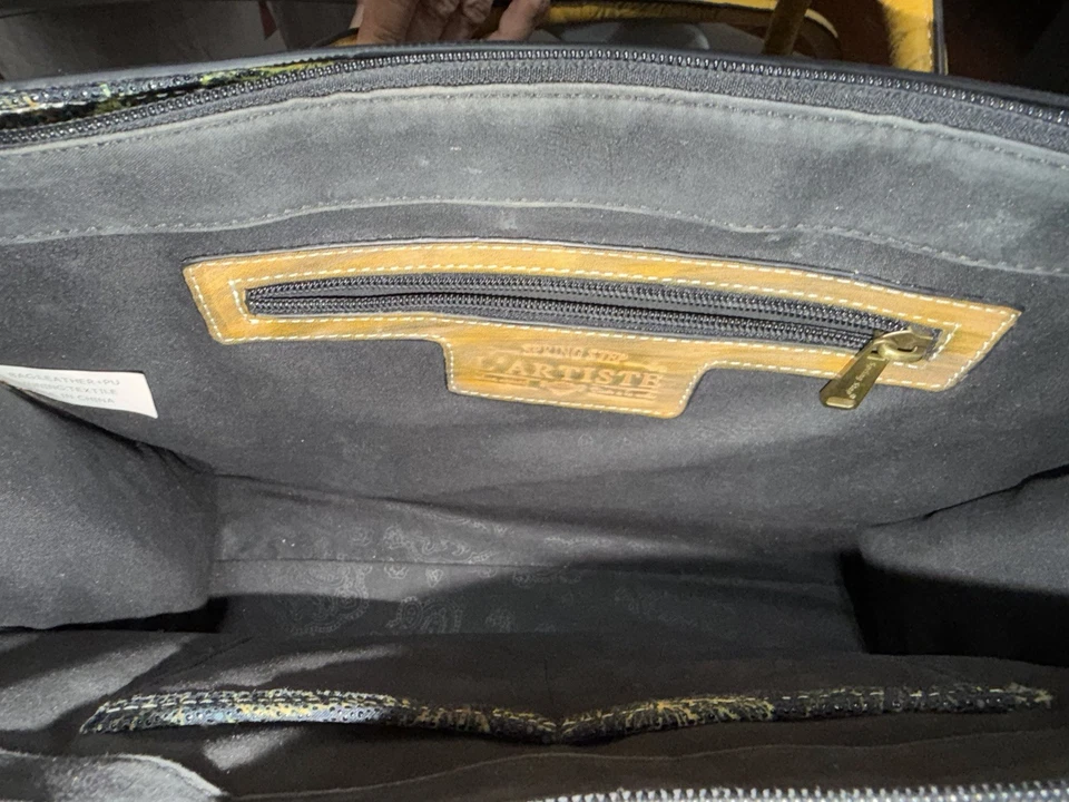 Bolso de Mano Spring Step L'Artiste Hb Galexia Csmc Amarillo/Negro/Verde Hojas Foto 4 de 4