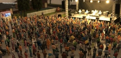 MARKENLOS 100 Stück Figuren Spur N 1:160 Modellbahn bemalt stehend Reisende NEU aus DE