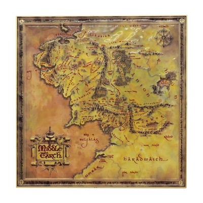 Der Herr der Ringe Limited Edition Metallkarte von Mittelerde