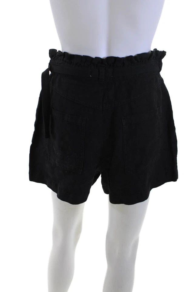 Bella Dahl Unisex Black Linen Bohemian Shorts Size 27 - Image 3 of 4