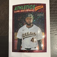 2026 Topps Heritage Burgundy Sparkle Luis Severino Oakland Athletics #206