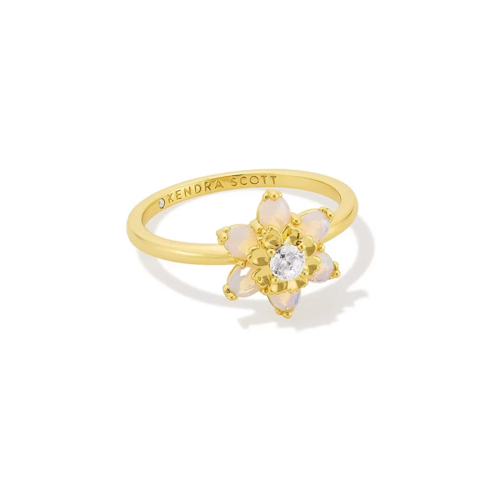 Bague 14 Carats Or Jaune – Taille 6.5 – Avec Cubic Zirconia – 4.62g
