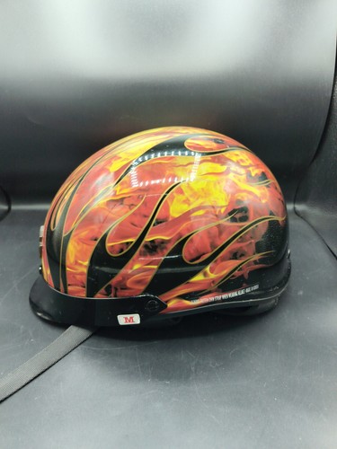 Harley Davidson Mens Fire Breather U Light Half Helmet HD-J02 Sz M 7 1/8" 7 1/4" - Picture 8 of 11