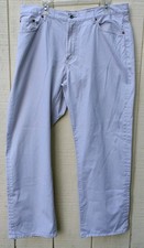 Lucky Brand Men's 38/32 Bootleg Dungarees Cream Denim Made In USA Read